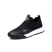 强人2018懒人豆豆鞋男新款乐福鞋反绒皮男鞋圆头低帮板鞋韩版休闲鞋81XA198061