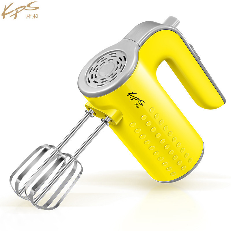 祈和电器(KPS) KS938C不锈钢电动打蛋器 手持家用烘焙搅拌器 黄色