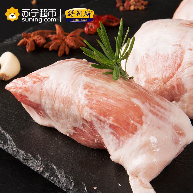 得利斯 欧得莱黑山猪三线肉500g 生肉新鲜整肉原切冰鲜土猪肉瘦肉图片