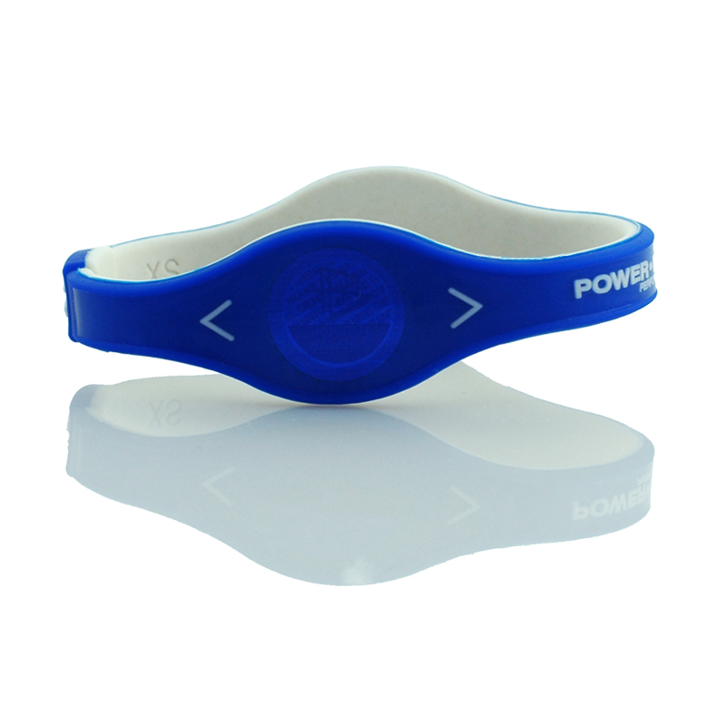 POWER BALANCE 霸能 高浓度负离子防手机电脑辐射 能量平衡手环 硅胶手环蓝色S