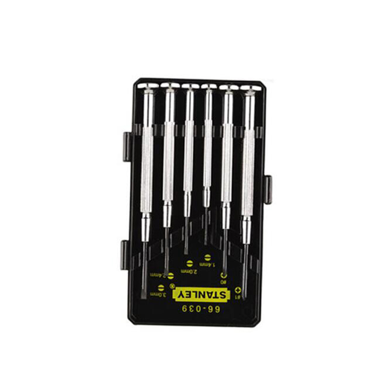 工具库 史丹利Stanley 6件套金属精密螺丝批 66-039-23 6件套 3把/组