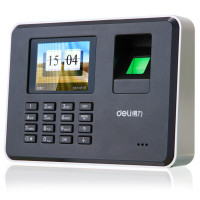 得力 deli 3947 考勤机打卡机指纹打卡机彩屏免安装指纹式考勤机指纹识别 台