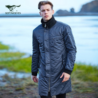 七匹狼户外休闲棉服冬装新款男士时尚中长款防寒保暖棉衣外套_4