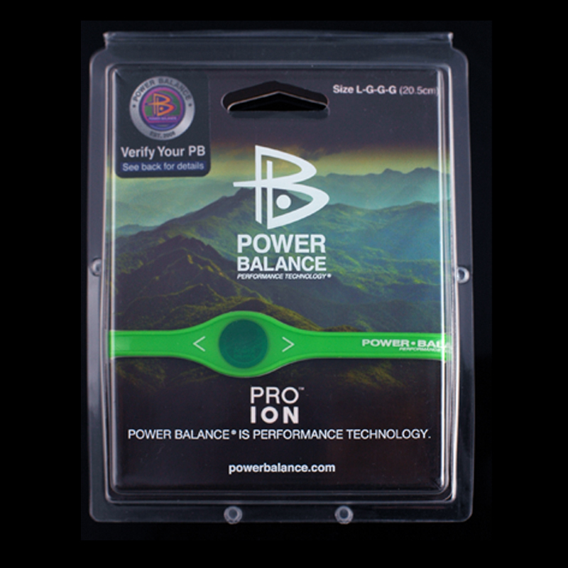 POWER BALANCE 霸能 高浓度负离子防手机电脑辐射 能量平衡手环 硅胶手环绿色S175