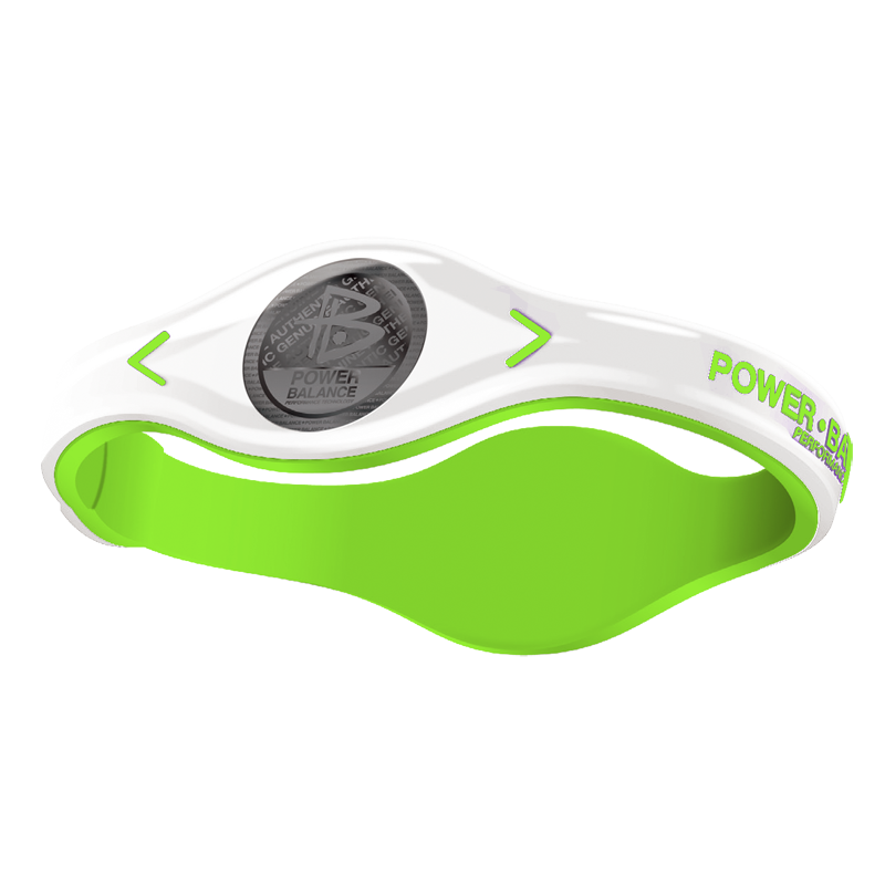 POWER BALANCE 霸能 高浓度负离子 能量平衡手环 硅胶手环白底绿字XS160高清大图