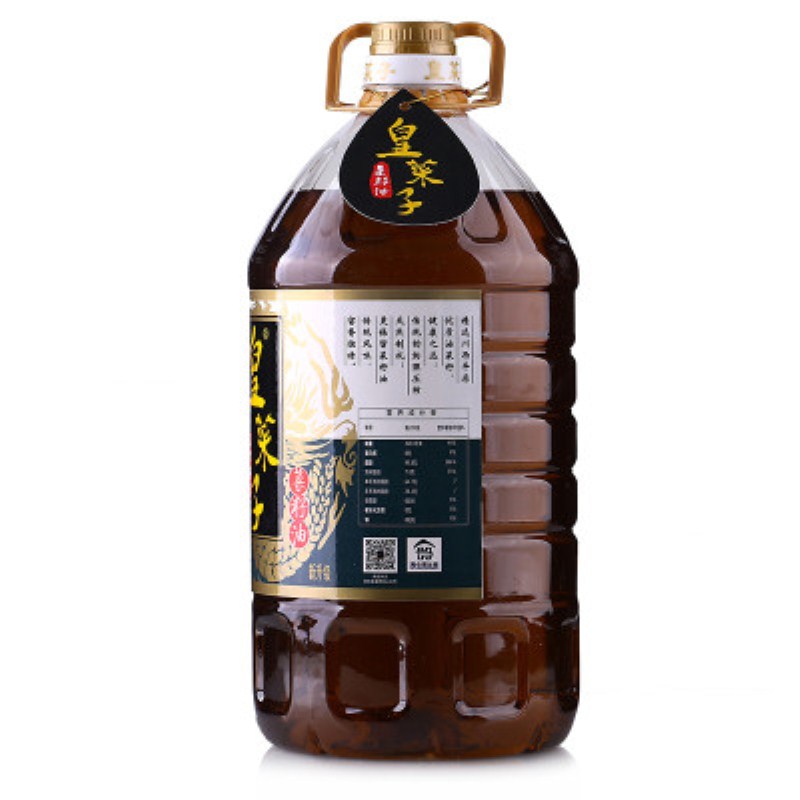 皇菜籽小榨浓香菜籽油5L高清大图