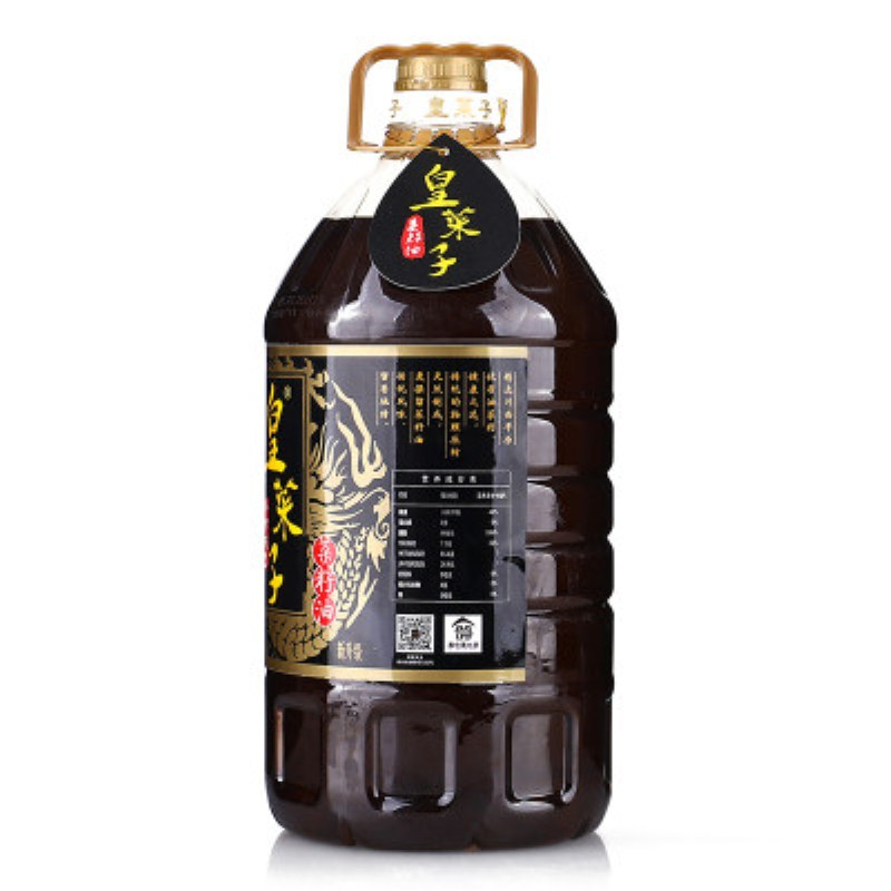 皇菜籽小榨浓香菜籽油5L高清大图