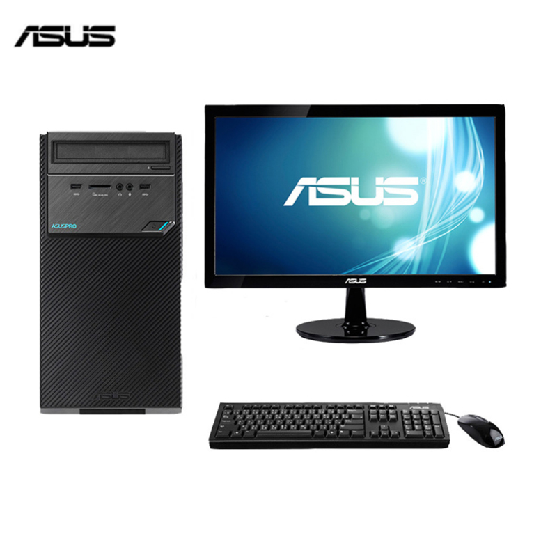 华硕(ASUS) D320MT商用台式电脑整机 23.8英寸显示器(i5-6500 8G 1T GT720 2G独 黑)