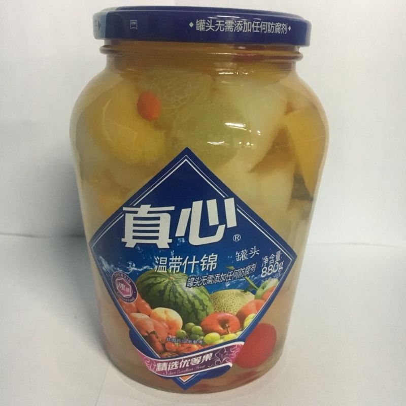 苏宁小店真心温带什锦罐头880g