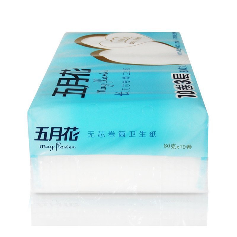 五月花(may flower) 3层80克 10卷/提 无芯卷纸 A116101 (单位:提)