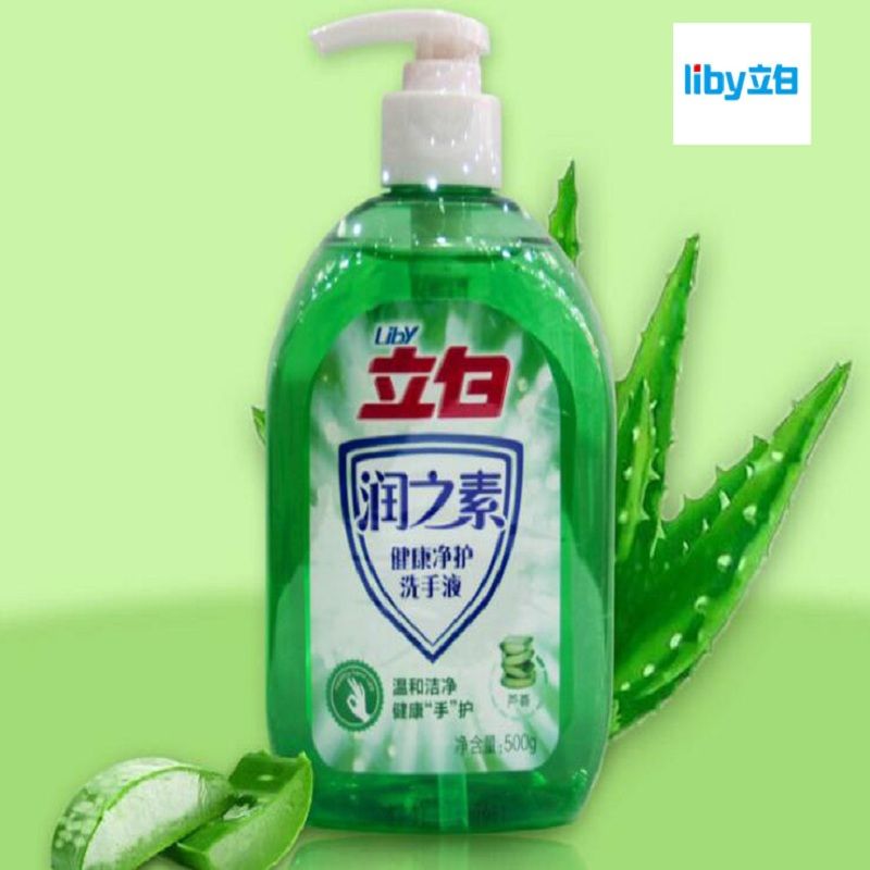 立白 润之素 健康净护 芦荟 洗手液500g X 4 瓶(单位:瓶)