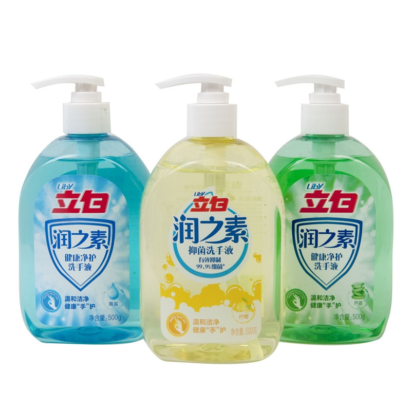 立白 润之素 健康净护 芦荟 洗手液500g X 4 瓶(单位:瓶)