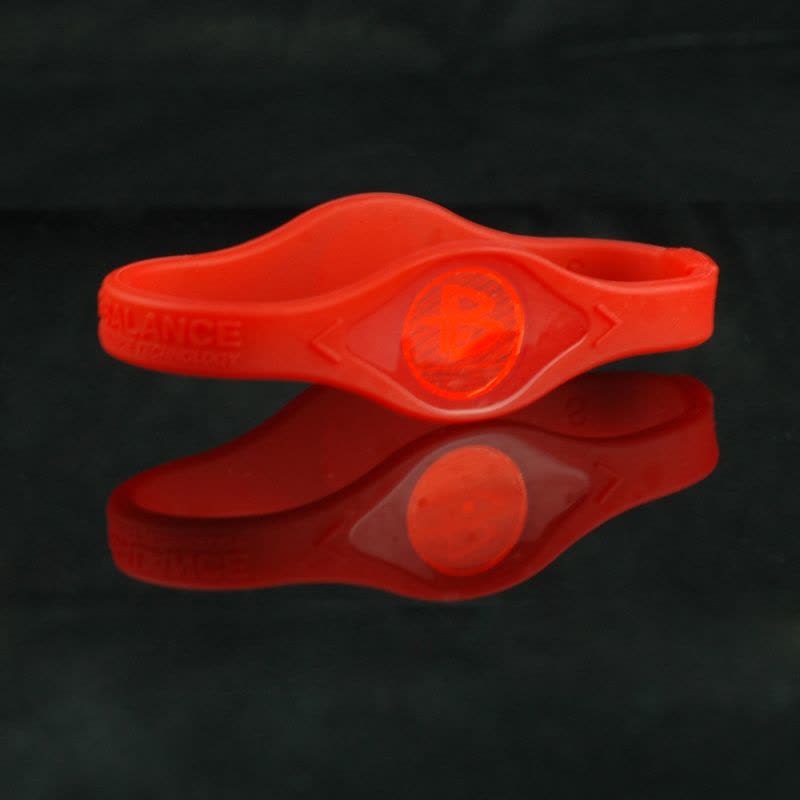 Power Balance霸能能量手环篮球手环 运动手环平衡手环男女情侣手环中国红手环纯色红底红贴XS160图片