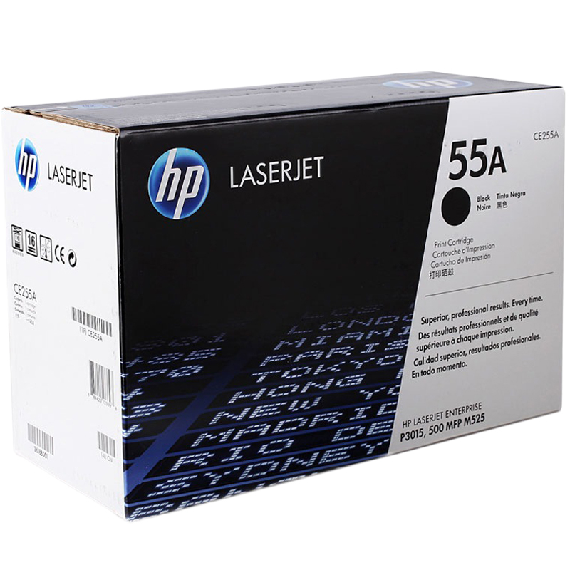 惠普（HP）CE255A 55A 黑色硒鼓 (硒鼓/粉盒)（适用 HP 3015系列/521dw/525）