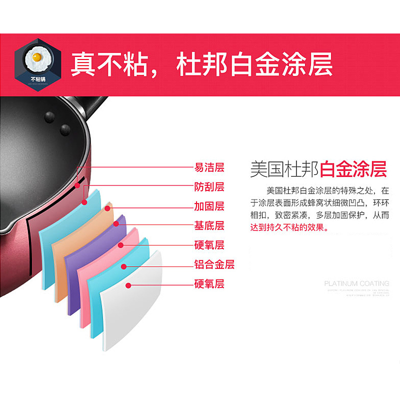 美的(Midea)CL28J1燃气电磁炉通用健康不粘涂层不黏锅煎炒锅