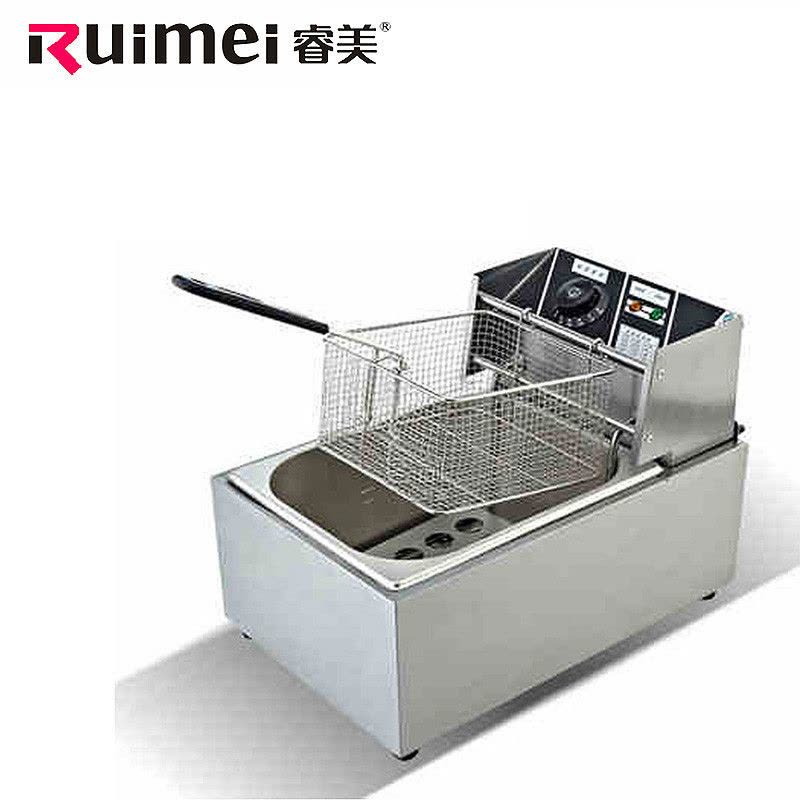 睿美(Ruimei)电炸炉商用单缸双缸电炸锅 炸薯条机 小吃油炸锅 6L单缸炸炉图片
