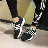 Adidas阿迪达斯女鞋新款轻便EQT黑粉厚底耐磨跑步鞋-BB8319