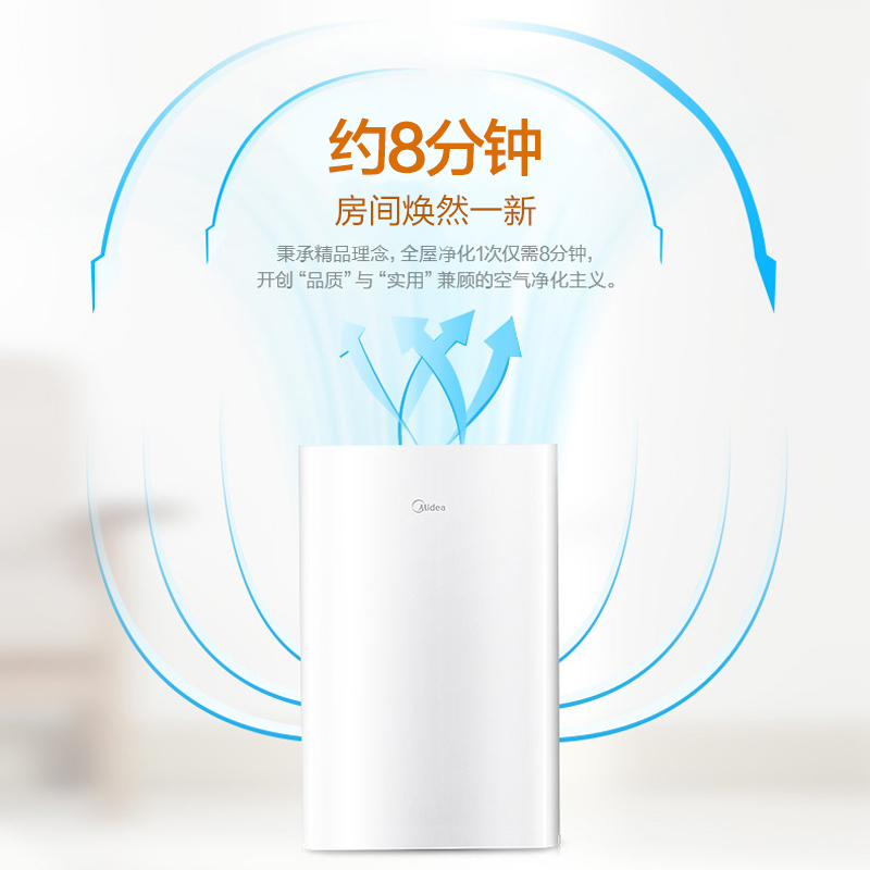 美的(Midea)空气净化器 KJ200G-D41 负离子杀菌 除甲醛雾霾粉尘二手烟 家用高清大图