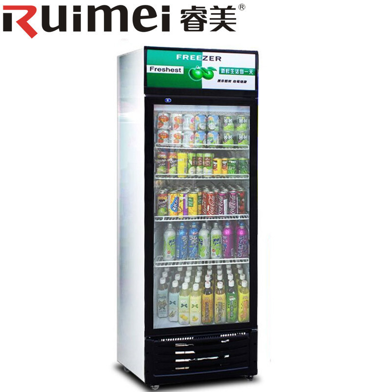睿美 (ruime)商用饮料柜 展示柜冷藏冷饮柜冰箱冷柜 单门 黑绿色