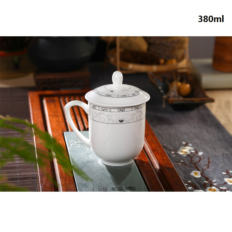 鹏博陶瓷 茶杯 会议杯 杯-白玉莲单杯 (个)