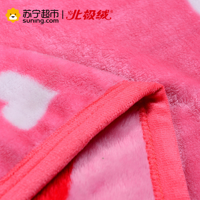 北极绒家纺( Bejirog)法兰绒毛毯 保暖床单冬季绒毯空调盖毯法兰绒单双人法兰绒毛毯1.5/1.8米床红色