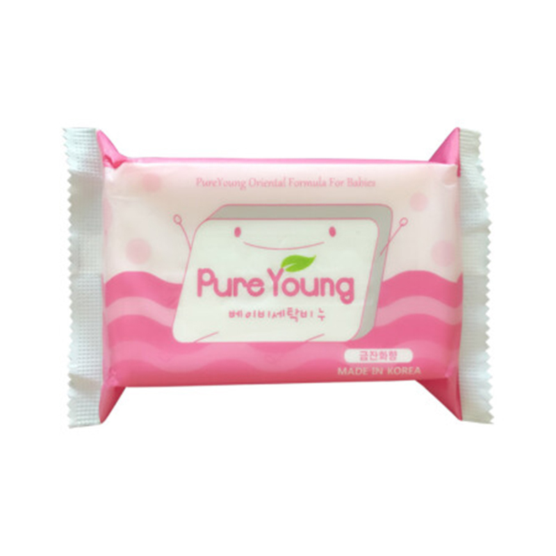 飘漾（Pure Young）婴幼儿洗衣皂 儿童宝宝专用洗衣皂 肥皂 金盏花香80g（韩国原装进口）高清大图