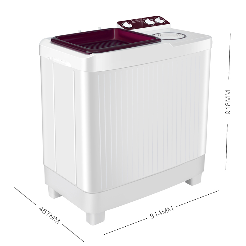 威力(WEILI)XPB98-9828S 9.8公斤半自动洗衣机 双电机双动力 操作简单 双桶大容量 白色高清大图