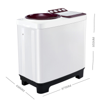 威力(WEILI)XPB108-1028S 10.8公斤半自动洗衣机 双电机双动力 操作简单 双桶大容量 白色
