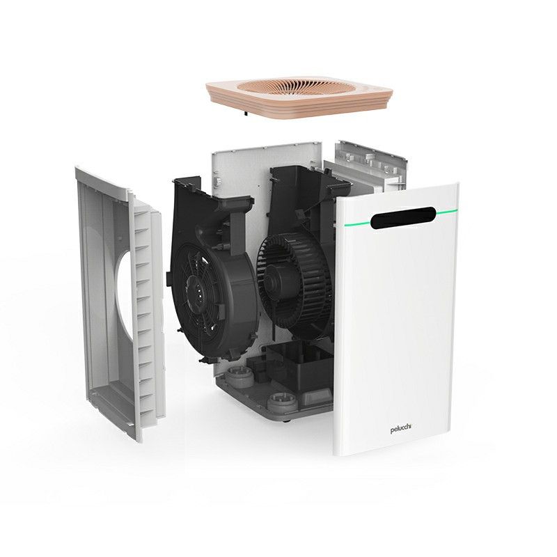 派洛奇pelucchi 智能空气净化器KJ800F-A01家用卧室 万向滑轮 双核心过滤 定时运转风速调节 APP操控