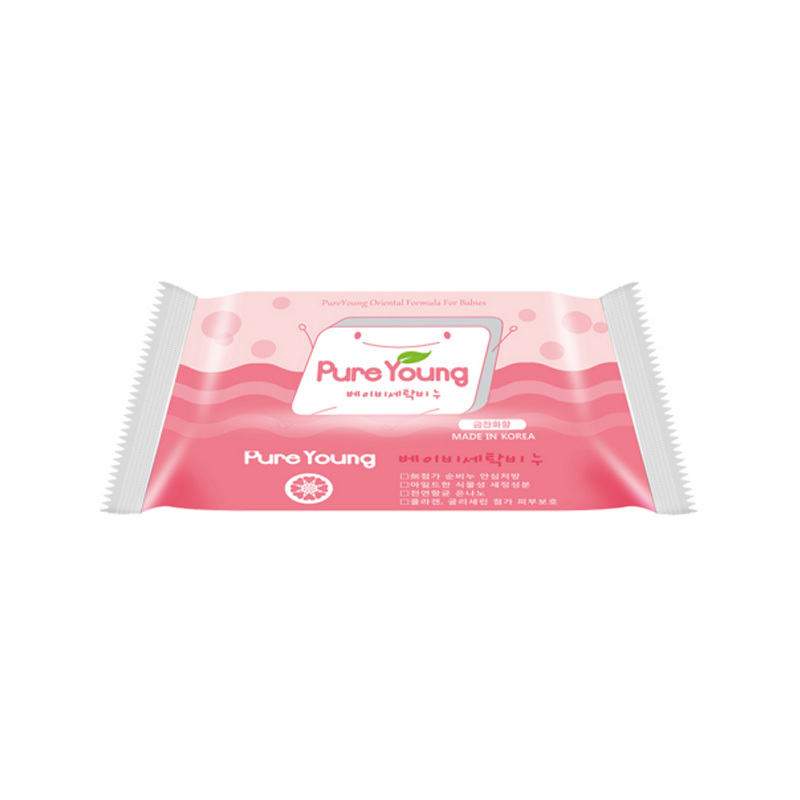飘漾(Pure Young)婴幼儿洗衣皂 儿童宝宝专用洗衣皂 肥皂 金盏花香200g×4联包(韩国原装进口)