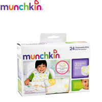 Munchkin 满趣健/麦肯齐 婴幼儿 一次性纸围嘴围兜不防水/饭兜 24/盒