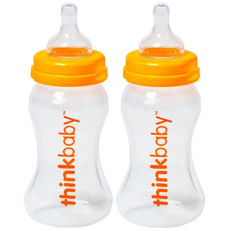 2个装|Thinkbaby 辛克宝贝 09PP11 婴儿宝宝防摔防胀气宽口径奶瓶 260ml