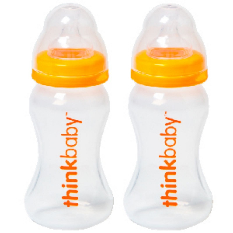 2个装|Thinkbaby 辛克宝贝 09PP11 婴儿宝宝防摔防胀气宽口径奶瓶 260ml
