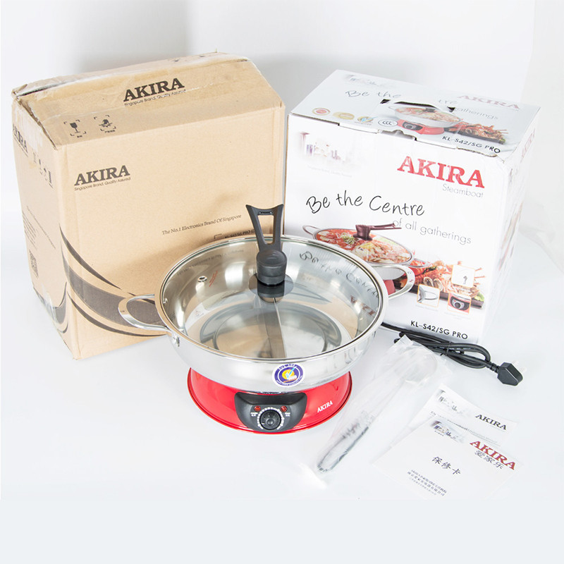 爱家乐(AKIRA) KL-S42/SG PRO红鸳鸯电火锅多功能电热锅5L 电煮锅多用途锅