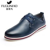 富贵鸟（FUGUINIAO）富贵鸟男休闲鞋时尚头层牛皮男士圆头系带生活鞋男鞋子_1