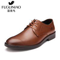 富贵鸟（FUGUINIAO）男士商务正装皮鞋英伦系带尖头皮鞋婚鞋_1