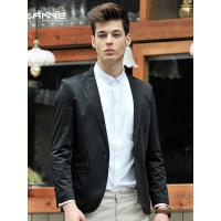 LLANNE休闲西装男修身青年外套春季西服男士英伦小西装薄款上衣潮