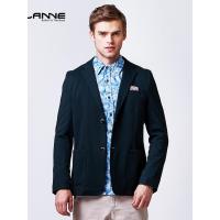 LLANNE英伦时尚男装针织修身小西装 便西单西装 休闲西服外套男潮