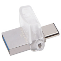 金士顿(Kingston)DTDUO3C 64GB U盘 USB3.1 和 Type-C 双接口 半透明车载U盘
