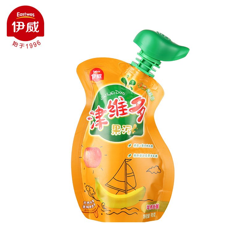 伊威津维多苹果香蕉泥6个月以上宝宝婴幼儿果蔬泥90g