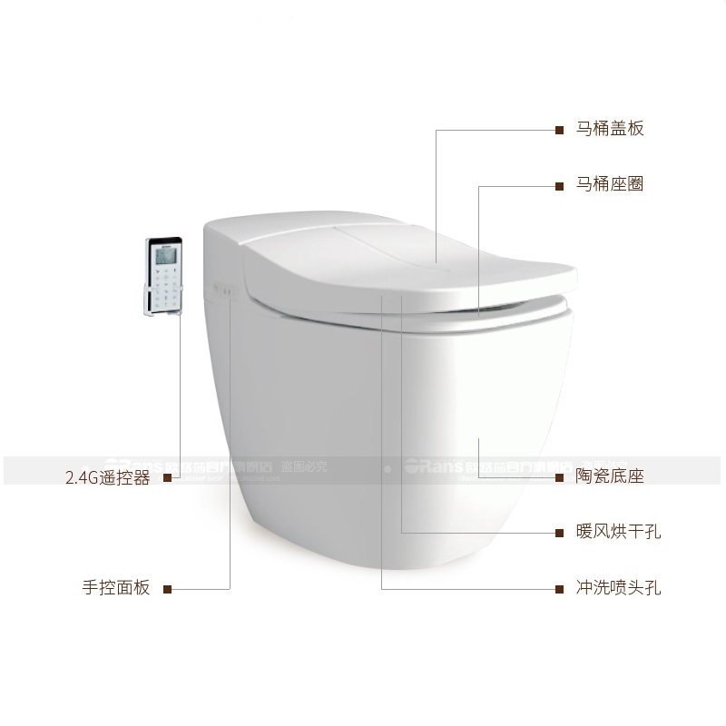 欧路莎一体式智能马桶IT-806高清大图