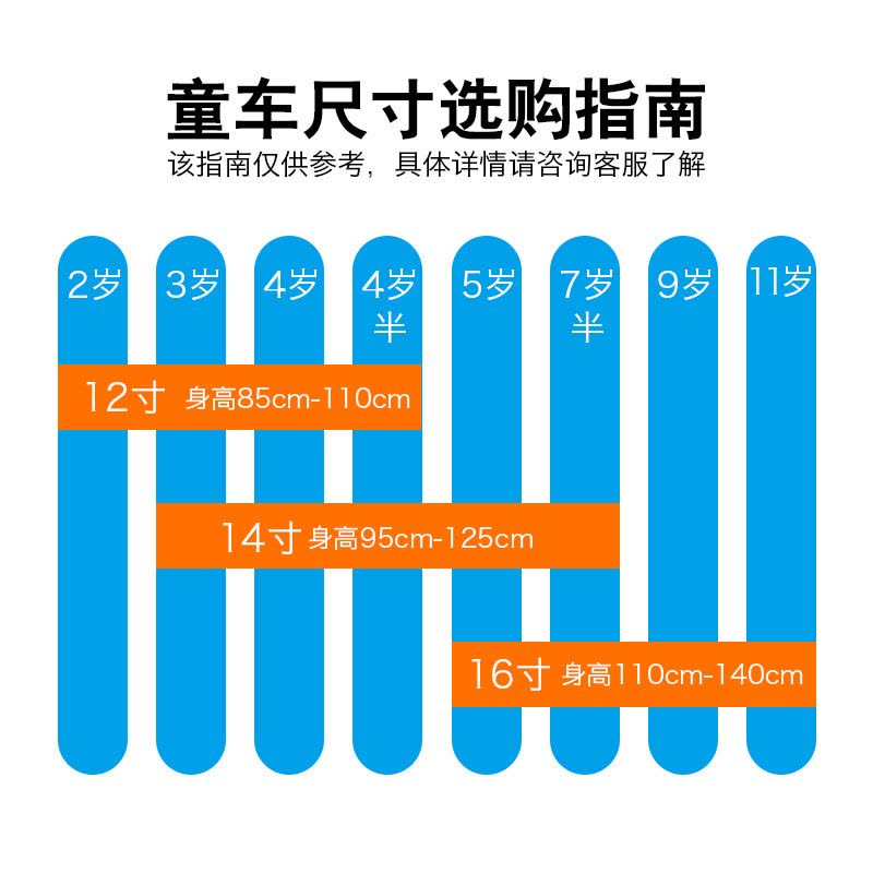 健儿可伸缩儿童自行车3岁男孩宝宝脚踏车2-4-6岁童车14/16寸小孩自行车 豪华款图片