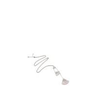 APM MONACO 镶晶钻扇形串接吊饰女士项链 AC3433OXSILVERF