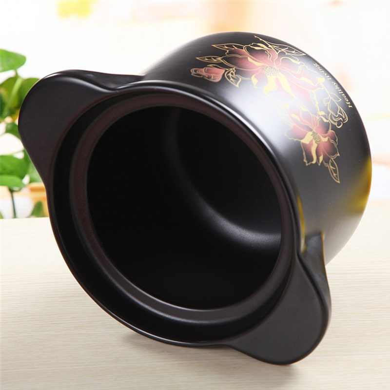 雅诚德(arst)陶瓷煲紫砂锅炖锅6.5L 家用汤煲耐高温干烧不裂养生锅 金黄色直径33cm