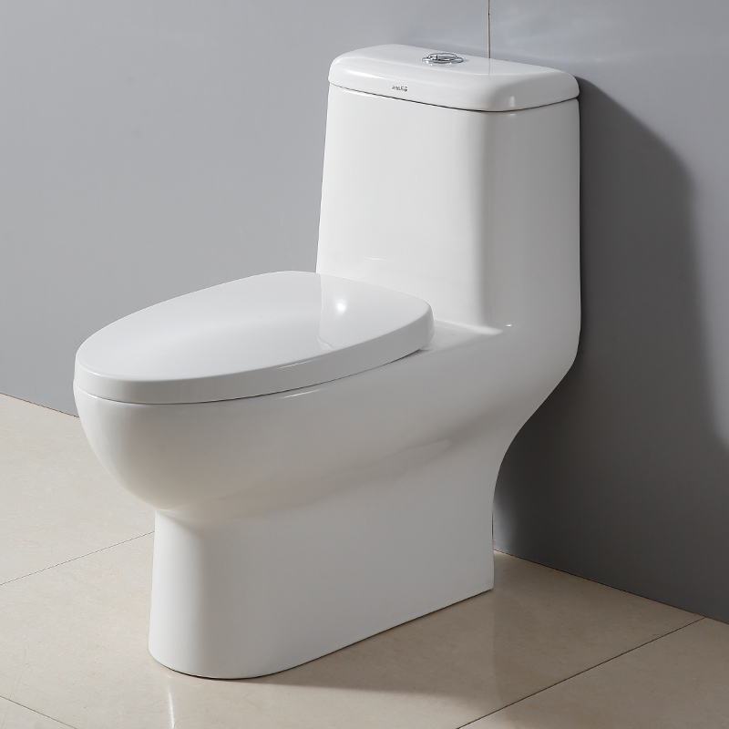 欧路莎虹吸连体式坐便器马桶节水型全管道施釉表面不挂污易清洁ols