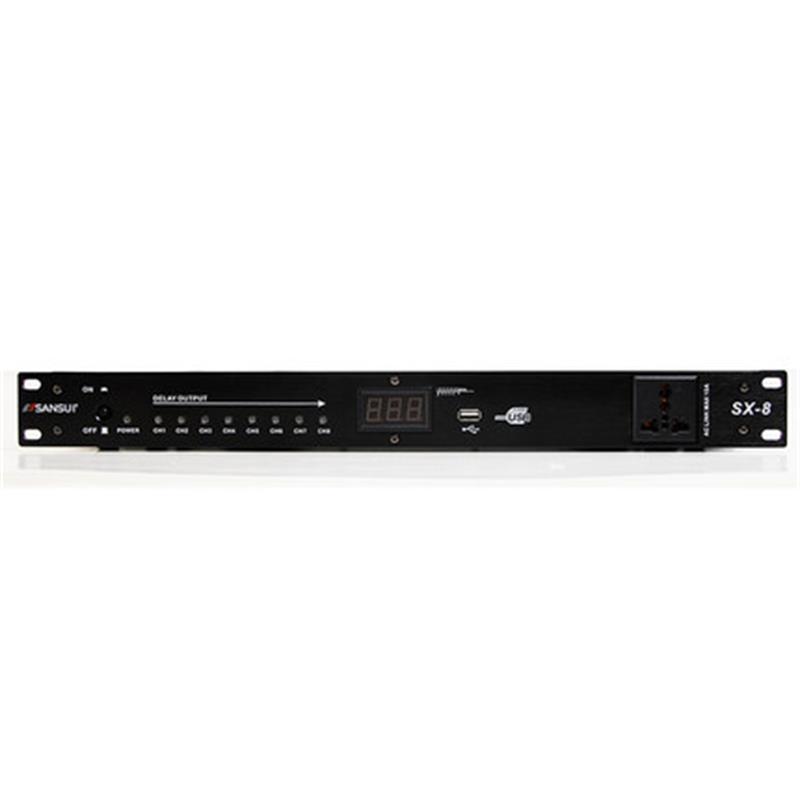 Sansui/山水 sx-8路电源时序器8路USB插座专业舞台会议控制器高清大图