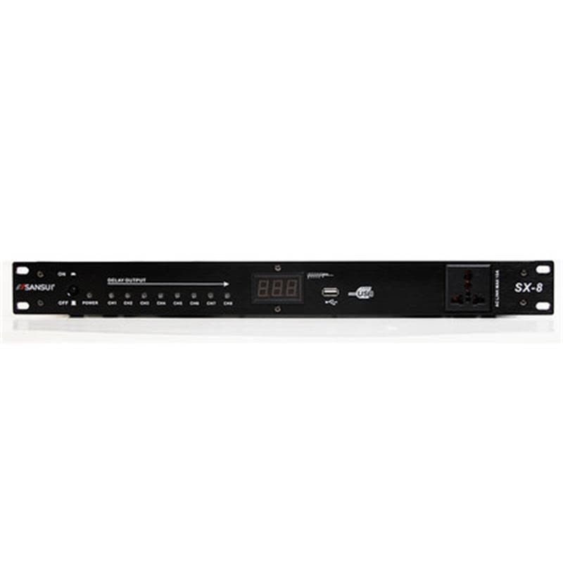 Sansui/山水 sx-8路电源时序器8路USB插座专业舞台会议控制器图片