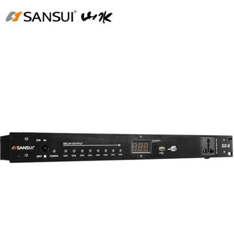 Sansui/山水 sx-8路电源时序器8路USB插座专业舞台会议控制器