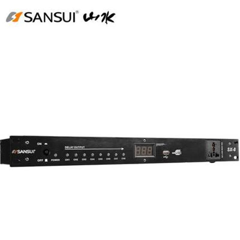 Sansui/山水 sx-8路电源时序器8路USB插座专业舞台会议控制器图片