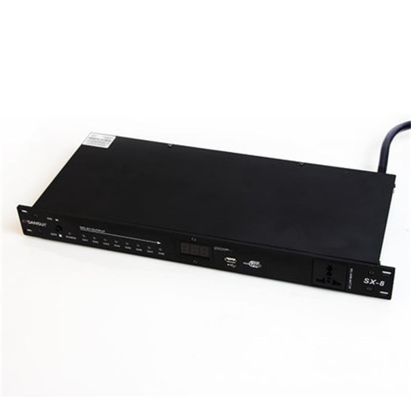 Sansui/山水 sx-8路电源时序器8路USB插座专业舞台会议控制器图片